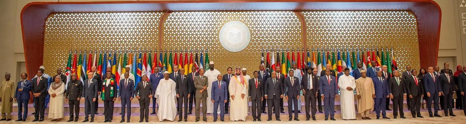 Heads of state and delegations of more than fifty countries at the first Saudi–African Summit, Riyadh, 10 November 2023.